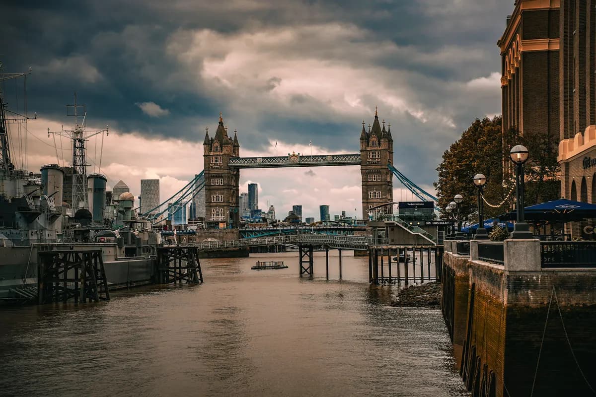 Tower Bridge over the River Thames in London